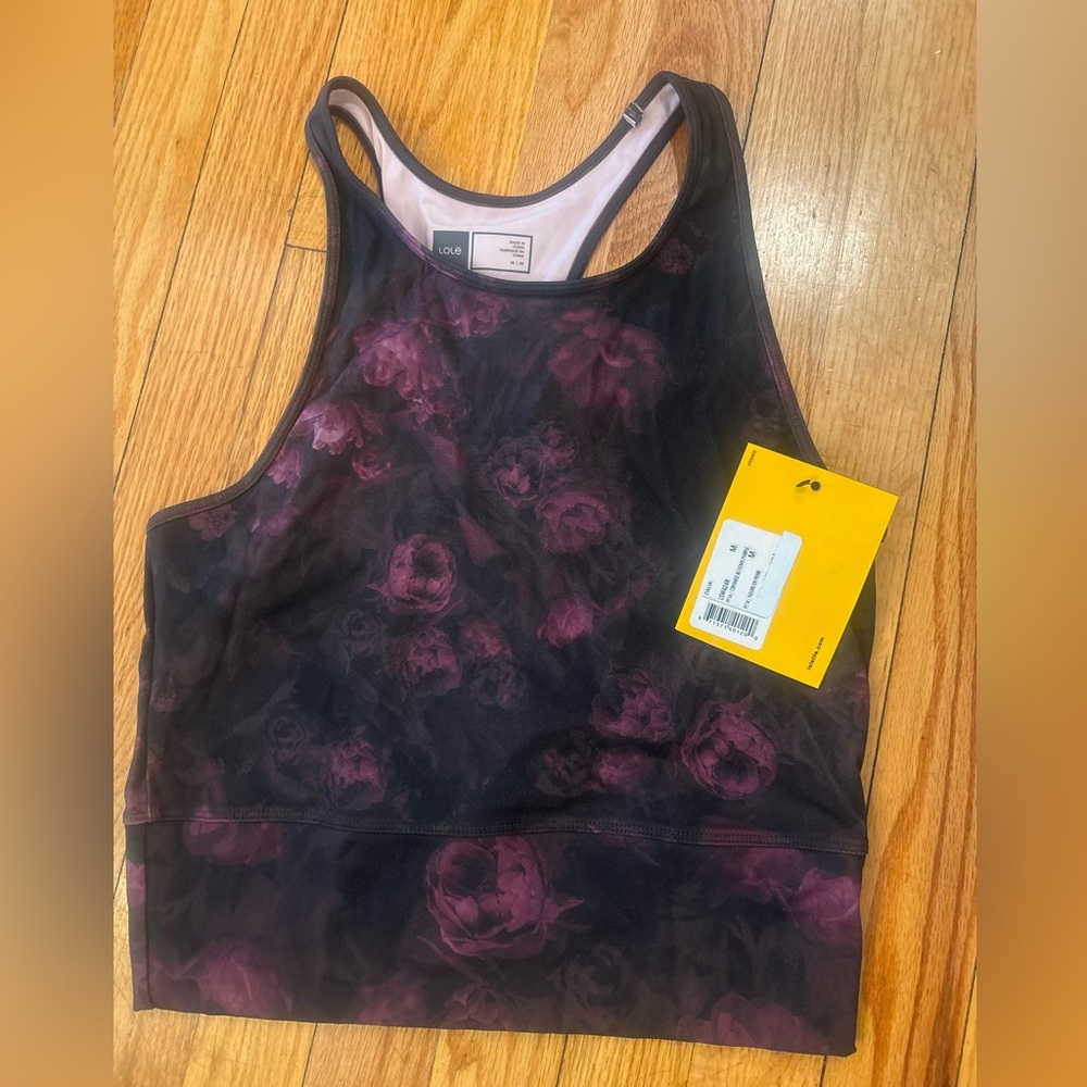 Lole Dalia Tank Top in Crushed Blooms Purple - women’s medium